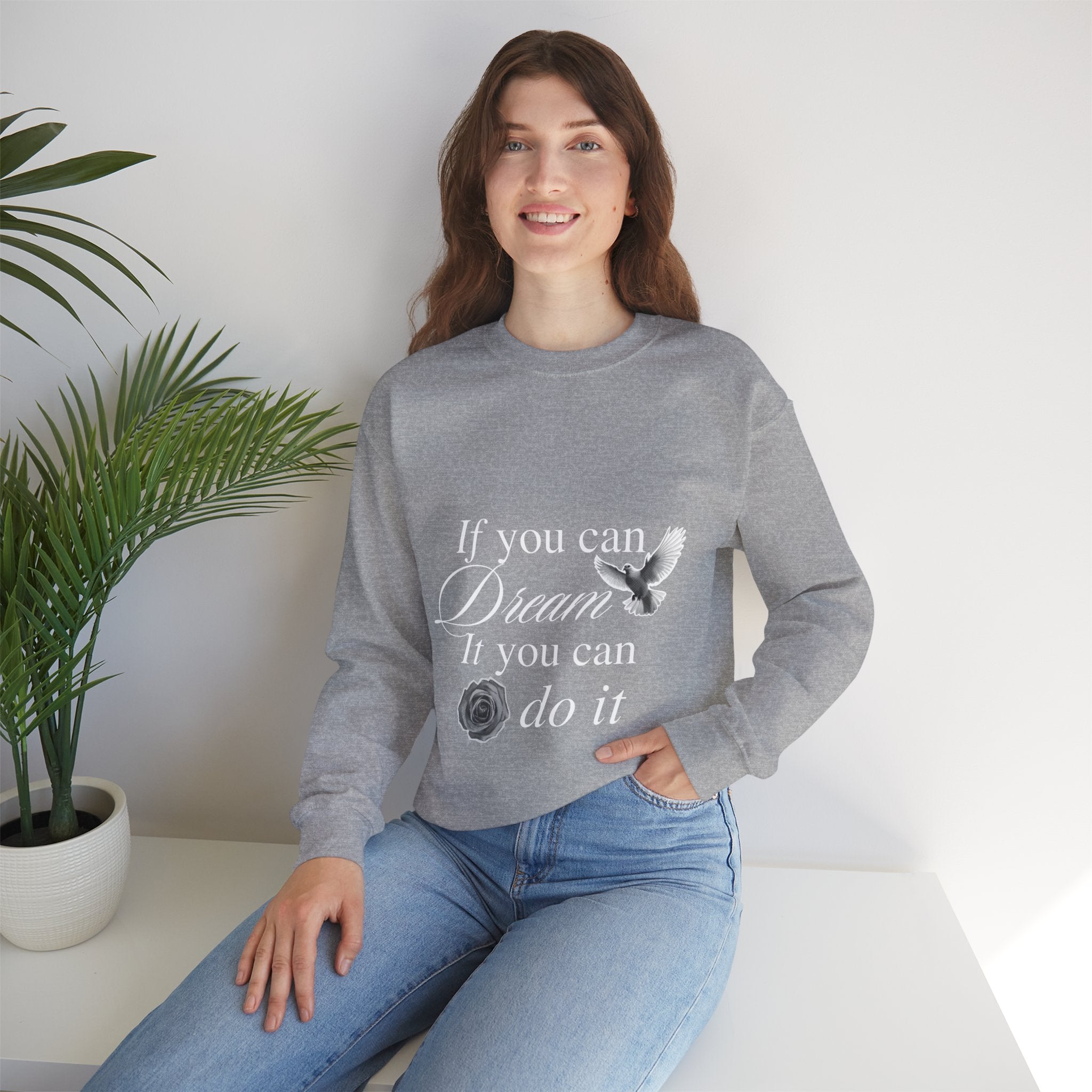 Trending Typo Design Crewneck Sweatshirt