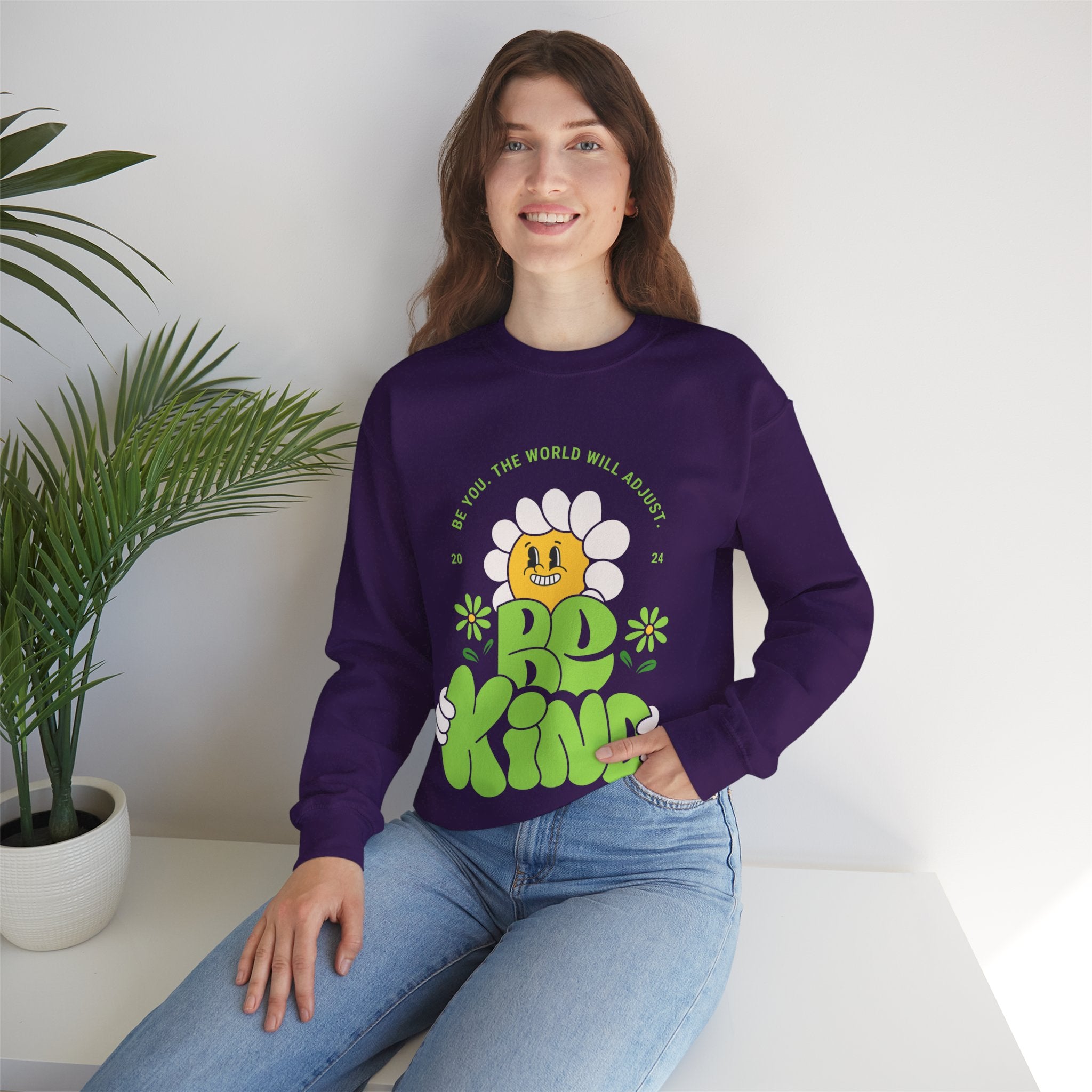 Trending Typo Design Crewneck Sweatshirt