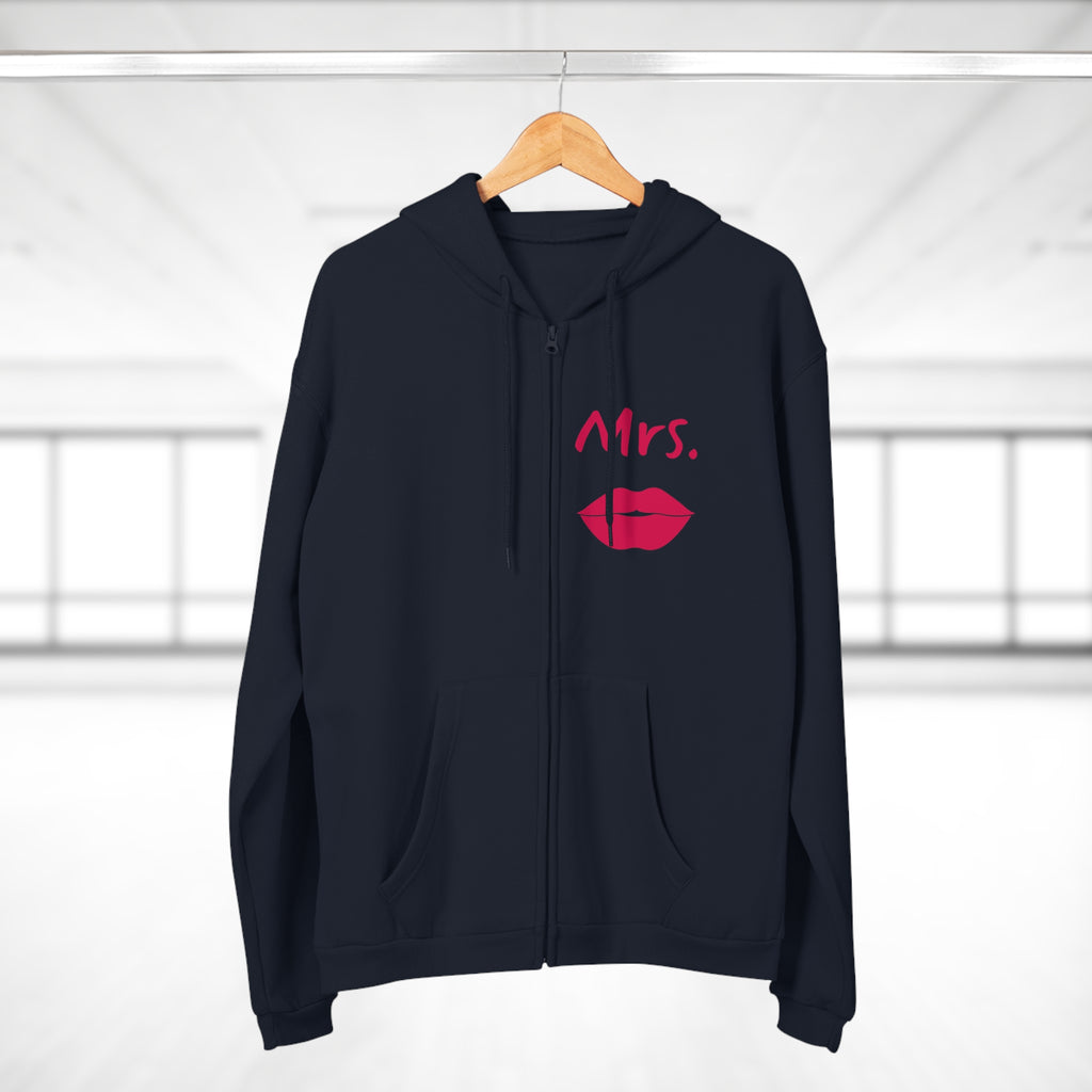 Typo Design Hooded Zip Sweatshirt