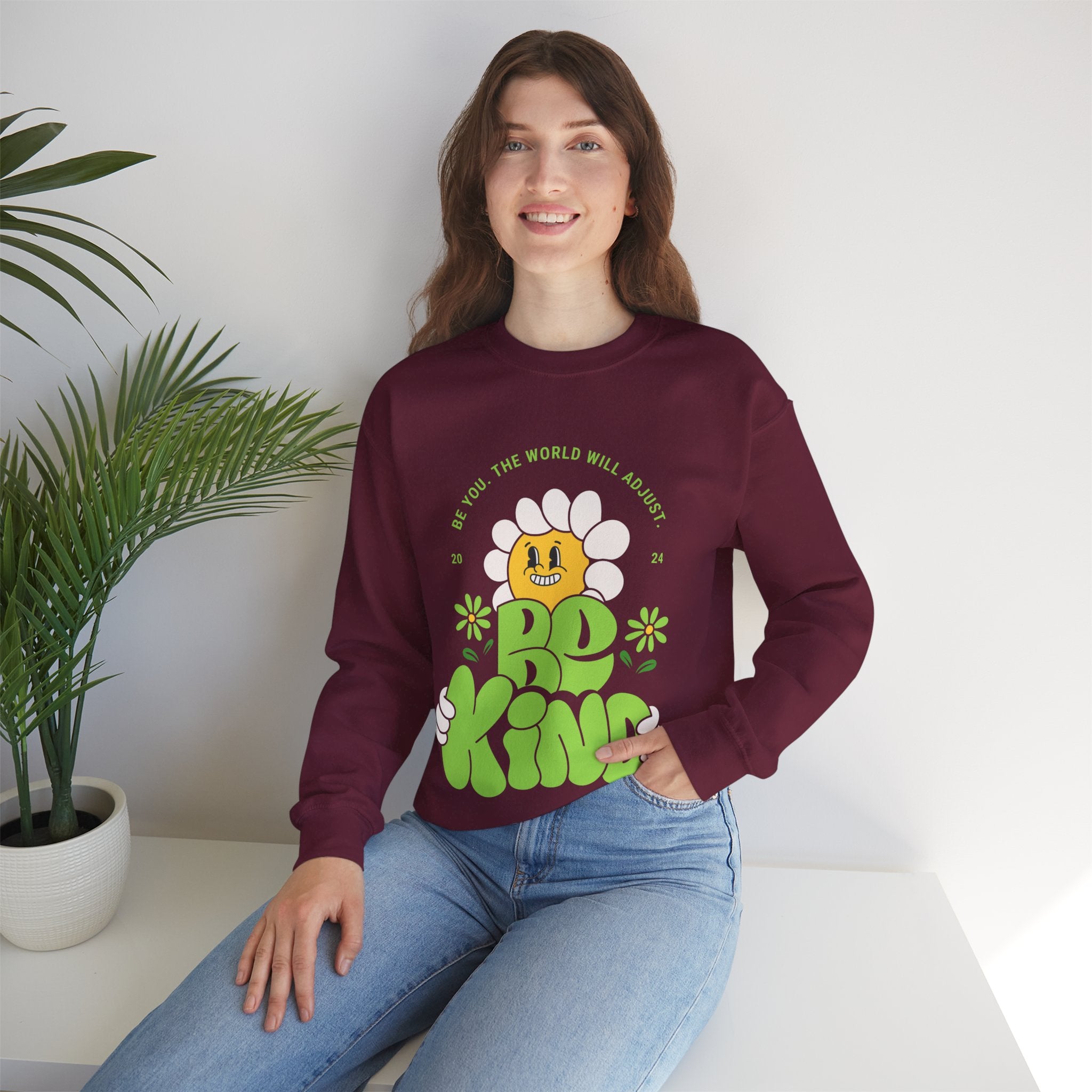 Trending Typo Design Crewneck Sweatshirt