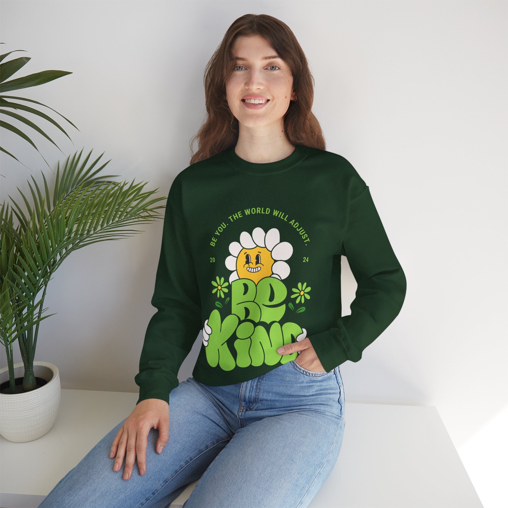Trending Typo Design Crewneck Sweatshirt