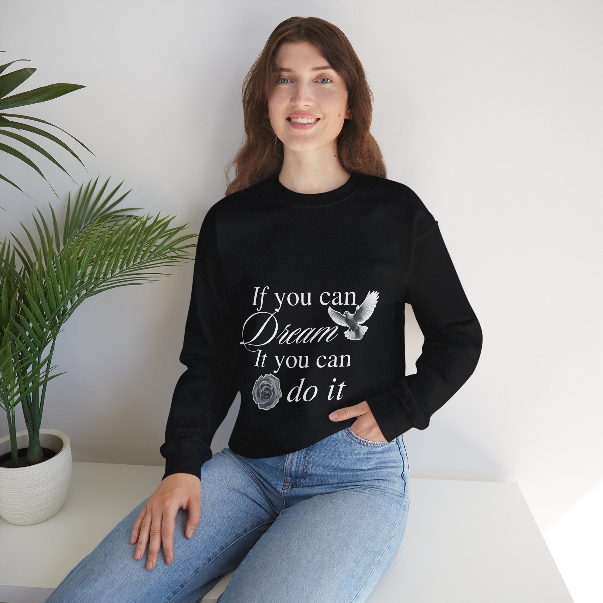 Trending Typo Design Crewneck Sweatshirt